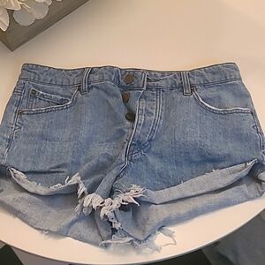 Rolled Cuff Jean Shorts